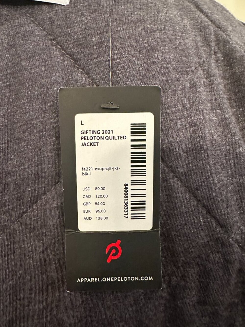 Peloton Gray Quilted Snap Button Jacket - Picture 10 of 10
